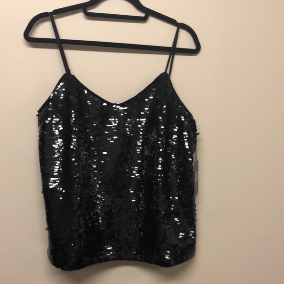 COPY - Vince Camuto black sequin cami top - Picture 4 of 11